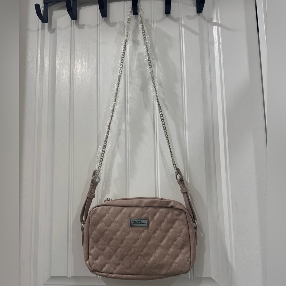 Bella Russo Quilted Crossbody Bag in Light Pink
